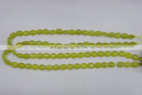 CKA242 15.5 inches 8*10mm oval Korean jade gemstone beads