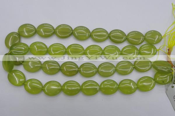 CKA248 15.5 inches 18*22mm oval Korean jade gemstone beads