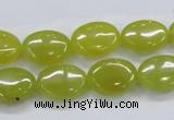 CKA33 15.5 inches 12*16mm oval Korean jade gemstone beads