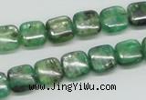 CKC105 16 inches 10*10mm square natural green kyanite beads wholesale