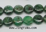 CKC108 16 inches 12mm flat round natural green kyanite beads wholesale