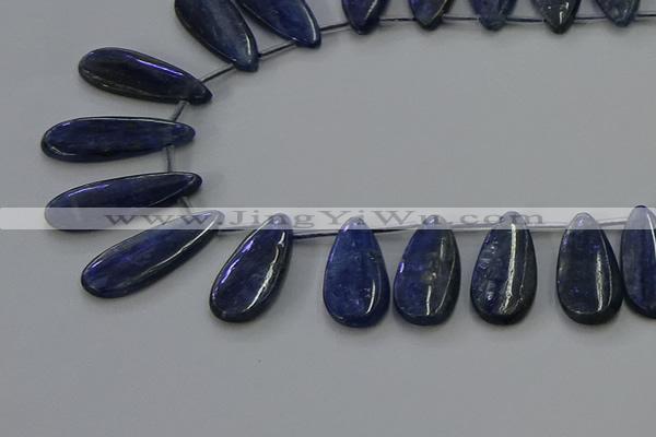 CKC542 Top drilled 15*25mm flat teardrop natural kyanite beads