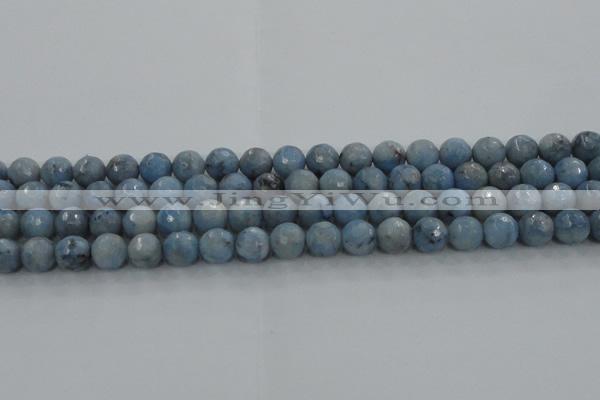 CKC703 15.5 inches 10mm faceted round imitation blue kyanite beads