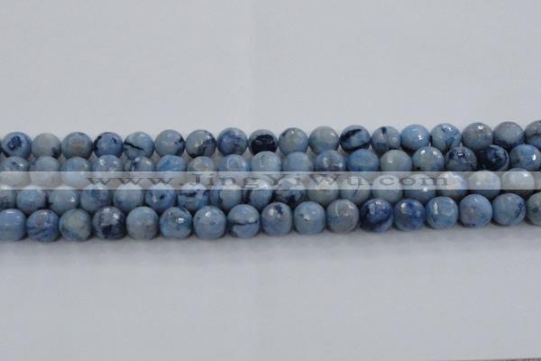 CKC704 15.5 inches 12mm faceted round imitation blue kyanite beads