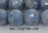 CKC707 15.5 inches 18mm faceted round imitation blue kyanite beads