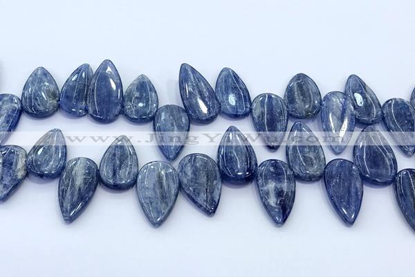 CKC820 15 inches 12*25mm - 14*28mm flat teardrop blue kyanite beads
