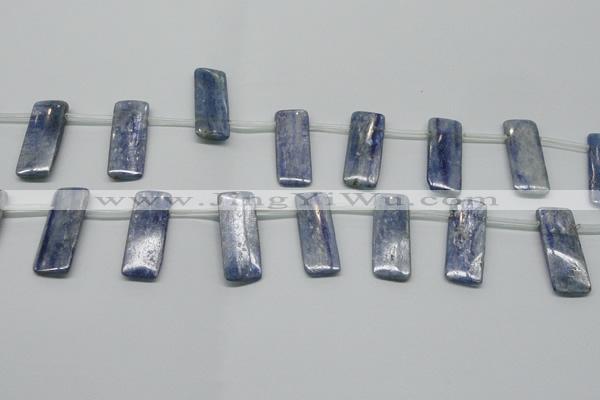 CKC86 Top drilled 12*30mm rectangle natural kyanite gemstone beads