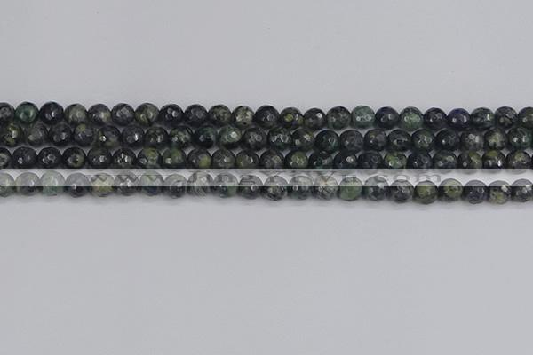 CKJ310 15.5 inches 4mm faceted round kambaba jasper beads
