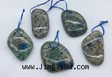 CKJ430 25*35mm - 40*55mm freeform k2 jasper slab pendants