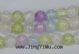 CKQ22 15.5 inches 8mm round dyed crackle quartz beads wholesale