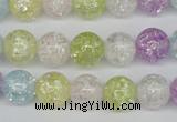 CKQ23 15.5 inches 10mm round dyed crackle quartz beads wholesale