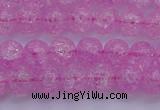 CKQ302 15.5 inches 8mm round dyed crackle quartz beads wholesale