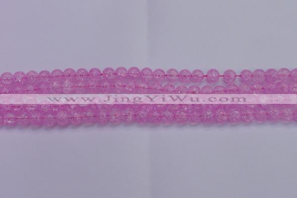 CKQ302 15.5 inches 8mm round dyed crackle quartz beads wholesale