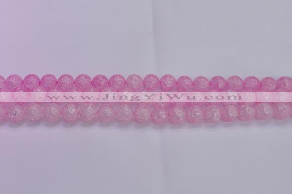 CKQ304 15.5 inches 12mm round dyed crackle quartz beads wholesale
