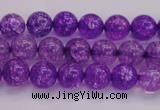 CKQ308 15.5 inches 6mm round dyed crackle quartz beads wholesale