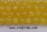 CKQ322 15.5 inches 6mm round dyed crackle quartz beads wholesale