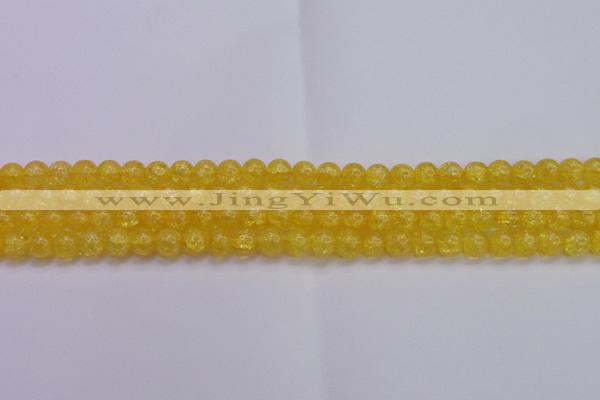 CKQ323 15.5 inches 8mm round dyed crackle quartz beads wholesale