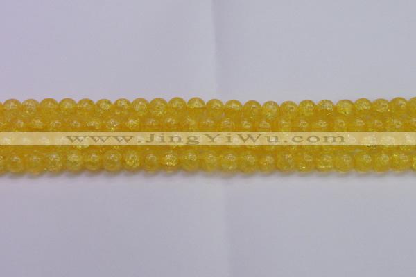 CKQ324 15.5 inches 10mm round dyed crackle quartz beads wholesale