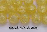 CKQ325 15.5 inches 12mm round dyed crackle quartz beads wholesale