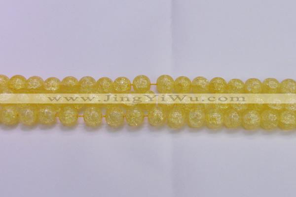CKQ326 15.5 inches 14mm round dyed crackle quartz beads wholesale