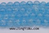 CKQ329 15.5 inches 6mm round dyed crackle quartz beads wholesale