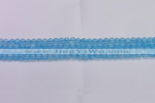 CKQ329 15.5 inches 6mm round dyed crackle quartz beads wholesale