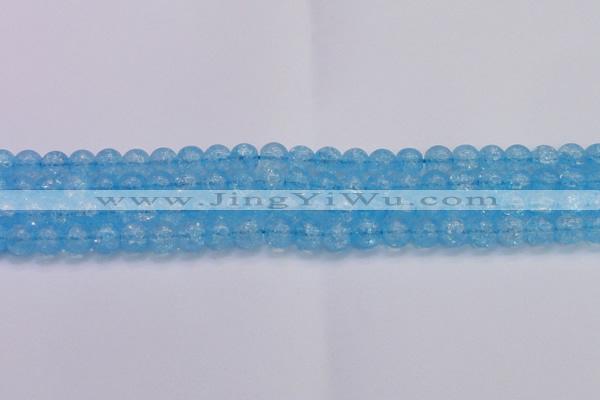 CKQ331 15.5 inches 10mm round dyed crackle quartz beads wholesale