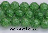 CKQ338 15.5 inches 10mm round dyed crackle quartz beads wholesale