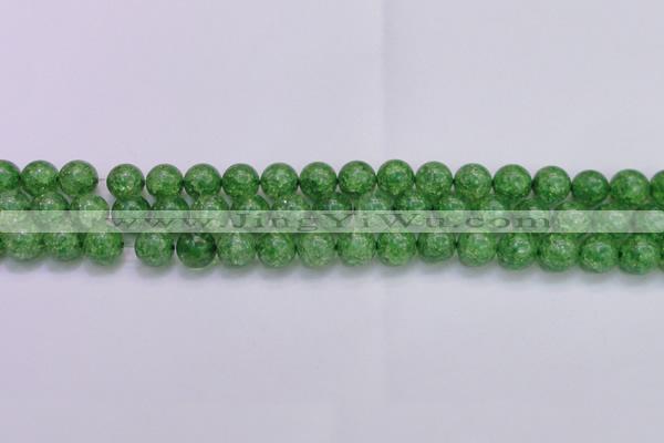 CKQ339 15.5 inches 12mm round dyed crackle quartz beads wholesale