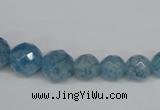 CKQ51 15.5 inches 6mm - 14mm faceted round dyed crackle quartz beads
