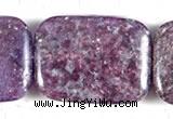 CKU12 15 inches 22*30mm rectangle purple kunzite beads wholesale