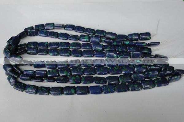 CLA427 15.5 inches 10*14mm rectangle synthetic lapis lazuli beads