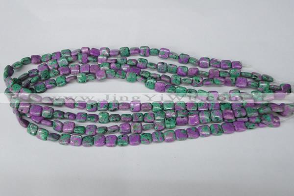 CLA518 15.5 inches 8*8mm square synthetic lapis lazuli beads