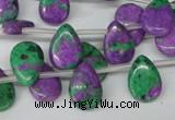 CLA535 Top-drilled 10*14mm flat teardrop synthetic lapis lazuli beads