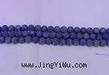 CLA63 15.5 inches 10mm round matte lapis lazuli beads