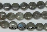 CLB149 15.5 inches 10mm flat round labradorite gemstone beads