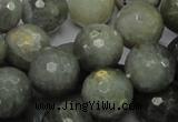 CLB25 15.5 inches 14mm faceted round labradorite gemstone beads