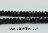 CLB302 15.5 inches 3*6mm faceted rondelle black labradorite beads
