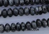 CLB328 15.5 inches 5*10mm rondelle black labradorite beads