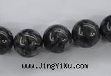 CLB355 15.5 inches 14mm round black labradorite beads wholesale