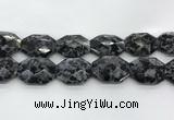CLB380 24*32mm - 25*35mm faceted octagonal black labradorite beads