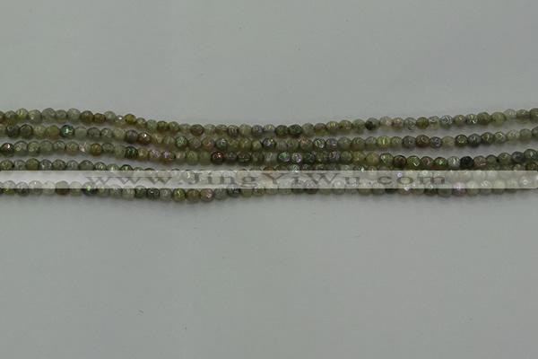 CLB609 15.5 inches 3mm faceted round AB-color labradorite beads