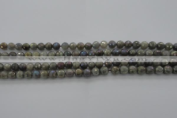 CLB611 15.5 inches 6mm faceted round AB-color labradorite beads