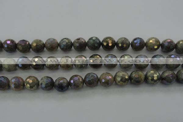 CLB616 15.5 inches 16mm faceted round AB-color labradorite beads