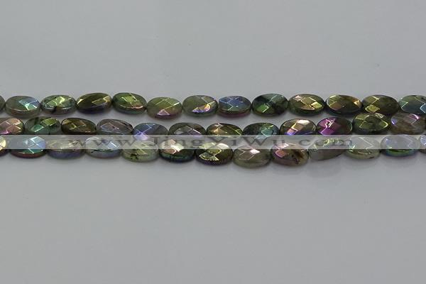 CLB658 15.5 inches 10*14mm faceted oval AB-color labradorite beads