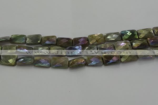 CLB698 15.5 inches 13*18mm faceted rectangle AB-color labradorite beads