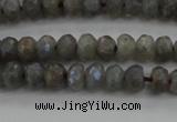 CLB756 15.5 inches 4*6mm faceted rondelle AB-color labradorite beads