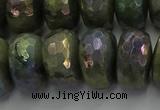 CLB762 15.5 inches 10*18mm faceted rondelle AB-color labradorite beads