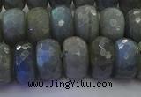 CLB776 15.5 inches 8*14mm faceted rondelle labradorite beads