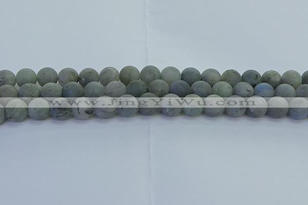 CLB875 15.5 inches 12mm round matte labradorite gemstone beads